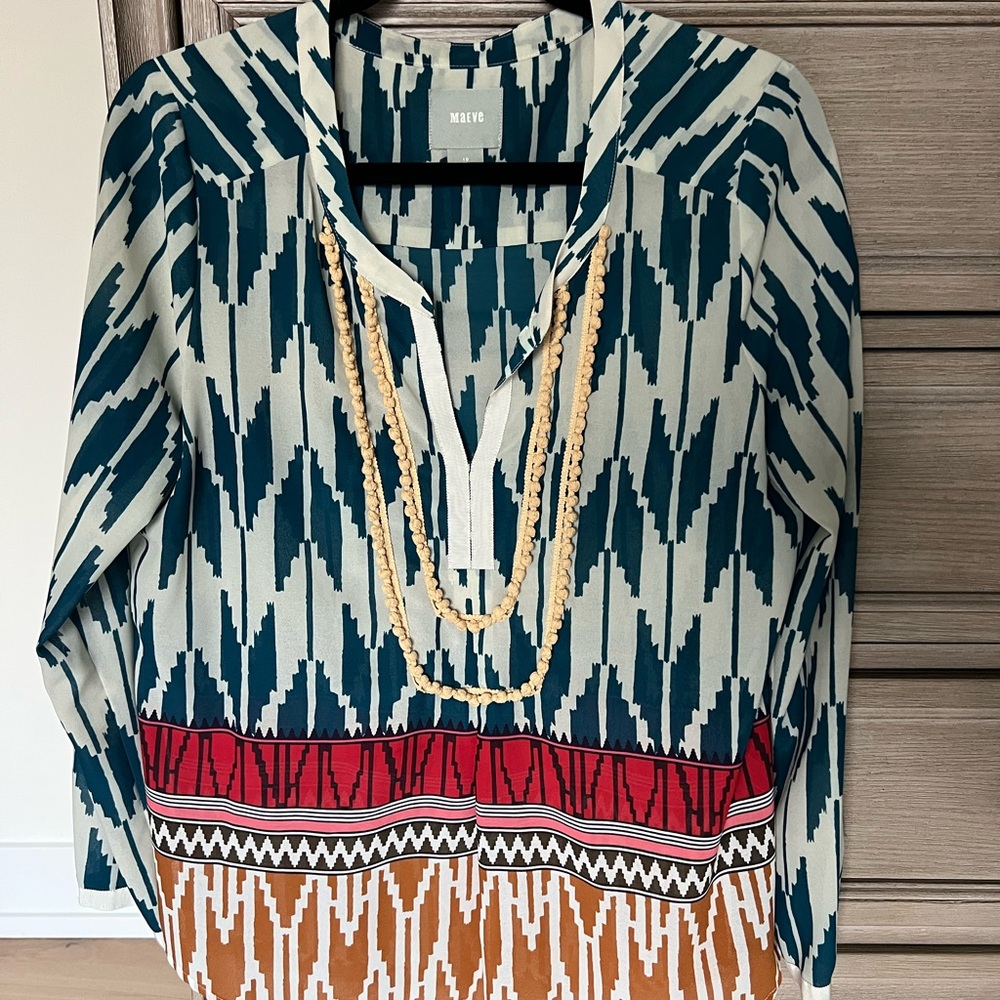 Maeve Multicolor Patterned Women's Top